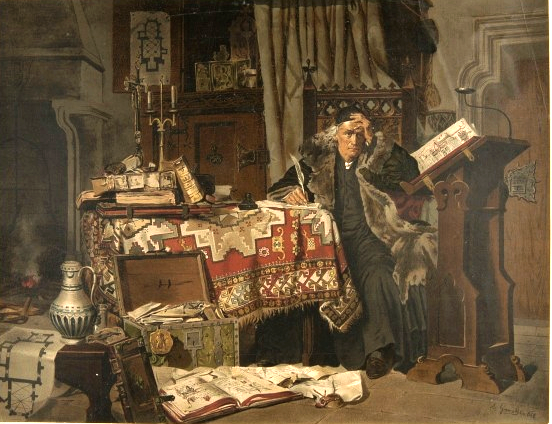 Jan Długosz w swojej pracowni - obraz Jana Matejki